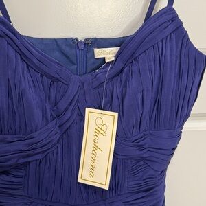 NWT Shoshanna Women’s Blue Mini Cocktail Dress Size 0 100% Silk Original $398